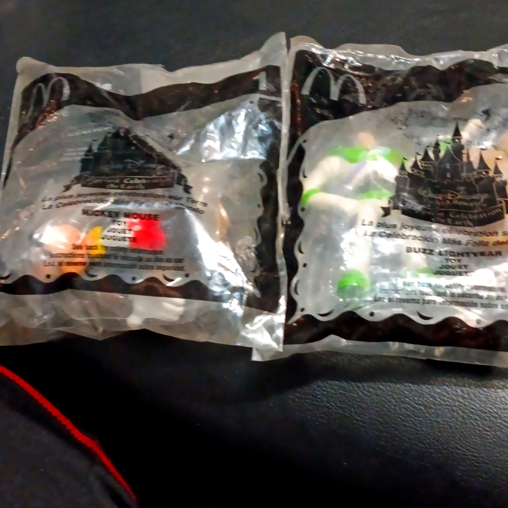 2 McDonald's Happy Meal Toys Disney Mickey Mouse  & Buzz Lightyear